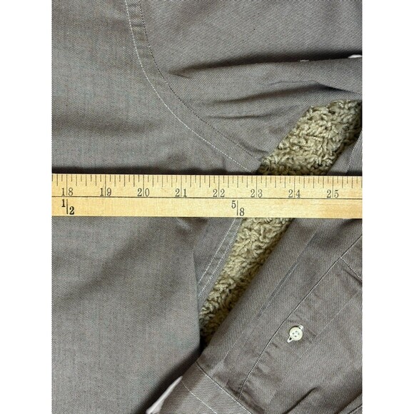 J. Lindeberg Button Down Oxford Shirt Men's 16" Brown White Stitching Casual - Picture 10 of 10